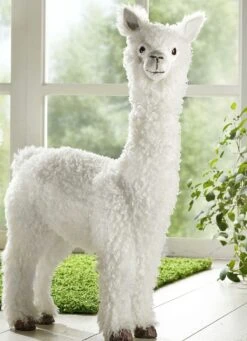 Alpakas Mit Flauschigem Kunstfell -Heim Schmücken Geschäft alpakas mit flauschigem kunstfell farbe weiss 2