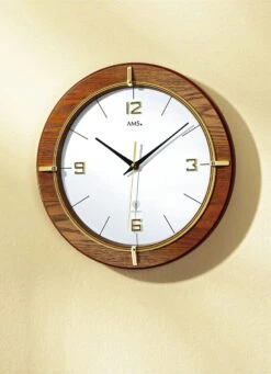 "AMS" Wanduhr Mit Funkuhrwerk