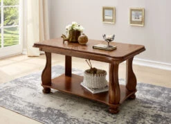 Ausziehbarer Couchtisch Mit Massivholzgestell