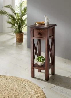 Beistelltisch Aus Holz -Heim Schmücken Geschäft beistelltisch aus holz farbe nussbaum