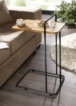 Beistelltisch Mit Tischplatte Aus Massivholz