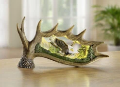 Beleuchtetes Hirschgeweih Aus Polyresin