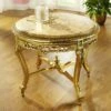 Couchtisch Mit Echter Marmorplatte Und Blattgoldauflage -Heim Schmücken Geschäft couchtisch mit echter marmorplatte und blattgoldauflage farbe creme gold