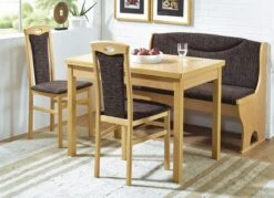 Elegante Bankgruppe Mit Zierfräsungen Und Massivholzteilen -Heim Schmücken Geschäft elegante bankgruppe mit zierfraesungen und massivholzteilen farbe buche schoko