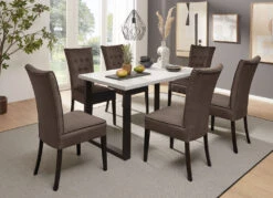 Elegante Essgruppe, 5-teilig -Heim Schmücken Geschäft elegante essgruppe 5 teilig farbe braun beton 1