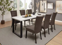 Elegante Essgruppe, 5-teilig -Heim Schmücken Geschäft elegante essgruppe 5 teilig farbe braun beton