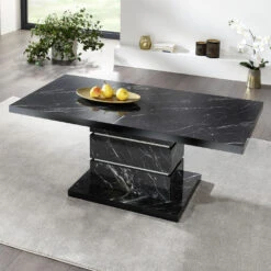 Eleganter Couchtisch Mit Marmor-Optik -Heim Schmücken Geschäft eleganter couchtisch mit marmor optik farbe marmor grau