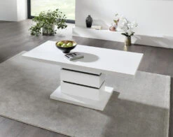 Eleganter Couchtisch Mit Marmor-Optik -Heim Schmücken Geschäft eleganter couchtisch mit marmor optik farbe weiss schwarz