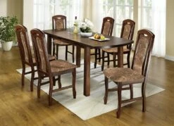 Esszimmermöbel Aus Teilmassivem Buchenholz -Heim Schmücken Geschäft esszimmermoebel aus teilmassivem buchenholz farbe nussbaum braun