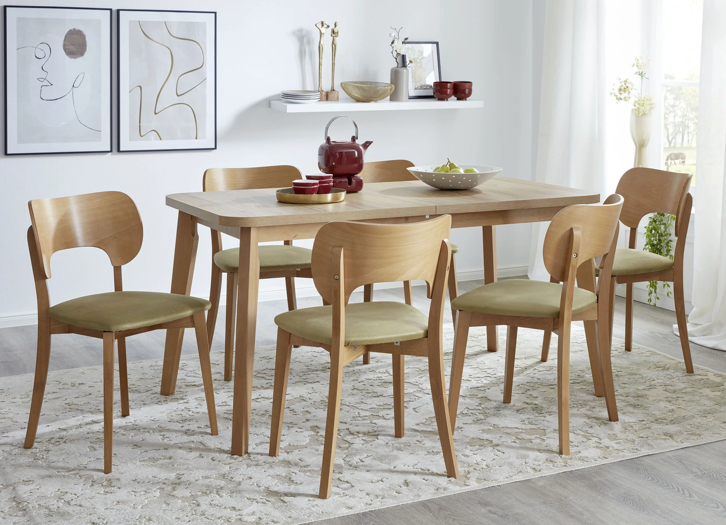 Esszimmermöbel Mit Massiven Buchenholzbeinen 4 Esszimmermöbel Mit Massiven Buchenholzbeinen – Bild 2