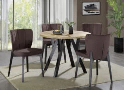 Esszimmermöbel Tulip Mit Textilbezug -Heim Schmücken Geschäft esszimmermoebel tulip mit textilbezug farbe braun schwarz 1