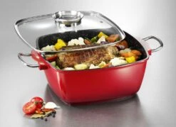 Extra Hoher Aluguss-Bräter Von King Mit Antihaft-Beschichtung