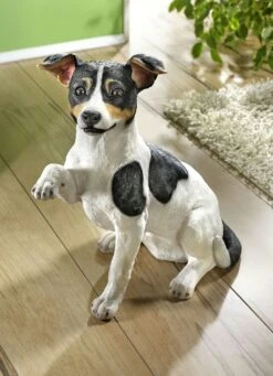 Jack Russel Aus Polyresin, Von Hand Bemalt