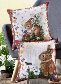 Kissenbezug Mit Häschen-Motiv, 2er-Set