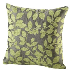 Kissenbezug Mit Hübschem Blättermotiv -Heim Schmücken Geschäft kissenbezug mit huebschem blaettermotiv farbe grau gruen groesse 905