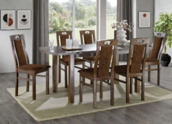 Klassische Esszimmermöbel Aus Buchenholz -Heim Schmücken Geschäft klassische esszimmermoebel aus buchenholz farbe nussbaum braun 1