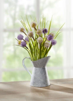 Knopfgras In Metall-Kanne