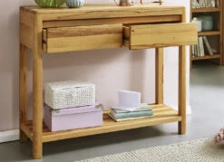 Konsolentisch Aus Massivholz In Geölter Ausführung -Heim Schmücken Geschäft konsolentisch aus massivholz in geoelter ausfuehrung farbe kernbuche 1