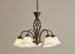 Leuchtenserie Aus Metall Mit Glasschirmen -Heim Schmücken Geschäft leuchtenserie aus metall mit glasschirmen farbe rost 2