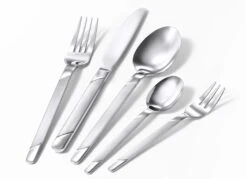 Menübesteck Aus Satiniertem Edelstahl