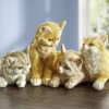 Schmusende Kätzchen -Heim Schmücken Geschäft schmusende kaetzchen farbe orange silber
