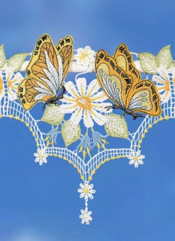 Stangendekoration Aus Plauener Spitze -Heim Schmücken Geschäft stangendekoration aus plauener spitze farbe bunt groesse 628 1