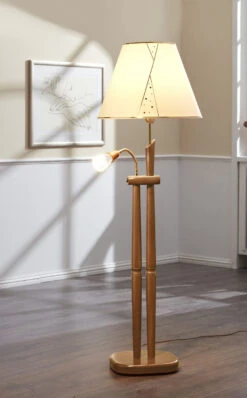 Stehleuchte Mit Stoffschirm -Heim Schmücken Geschäft stehleuchte mit stoffschirm farbe eiche 1