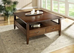 Teilmassiver Couchtisch Mit 4 Schubladen