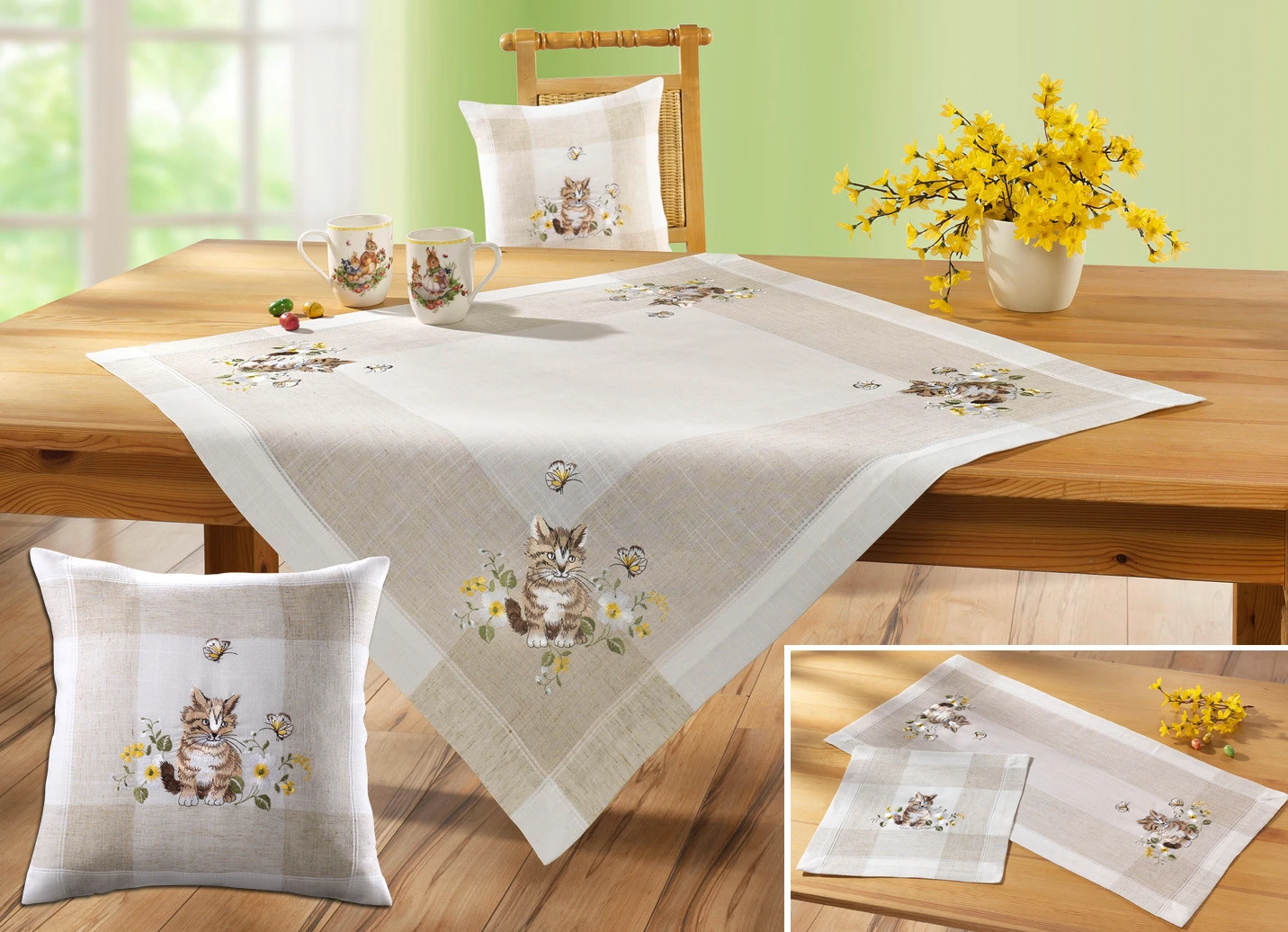 Tisch- Und Raumdekoration Mit Katzen-Motiv 3 Tisch- Und Raumdekoration Mit Katzen-Motiv