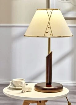 Tischleuchte Mit Stoffschirm -Heim Schmücken Geschäft tischleuchte mit stoffschirm farbe nussbaum