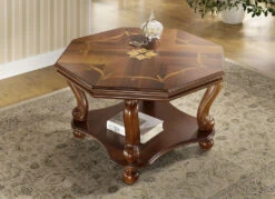 Zeitlos Eleganter, Teilmassiver Couchtisch -Heim Schmücken Geschäft zeitlos eleganter teilmassiver couchtisch farbe nussbaum 1